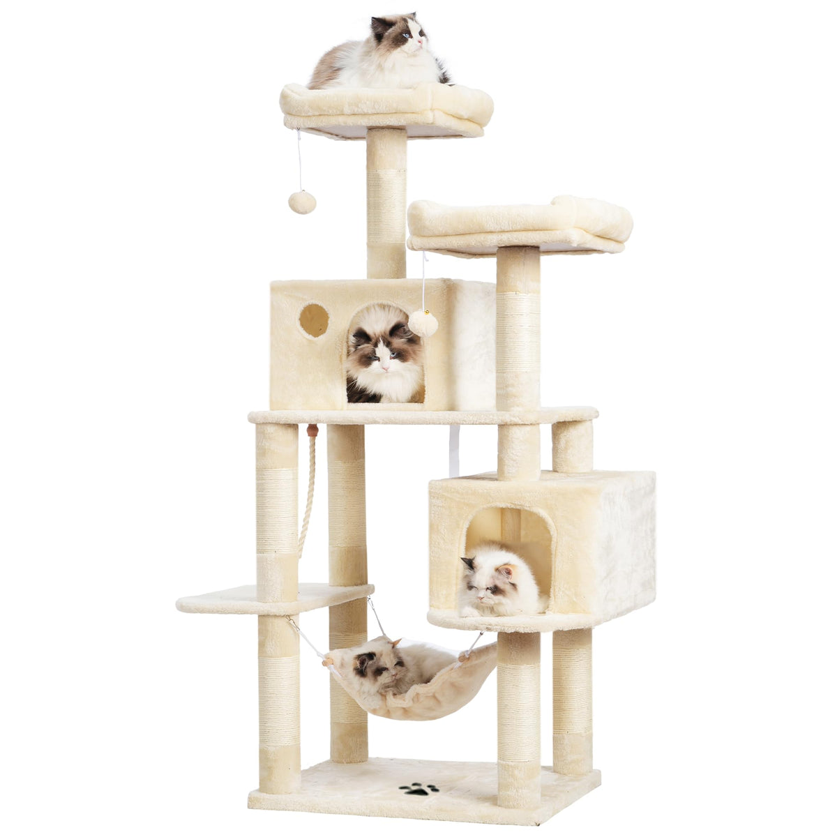 Hey-brother Cat Tree Tower with Sisal Scratching Posts, Big Condo, MPJ020W