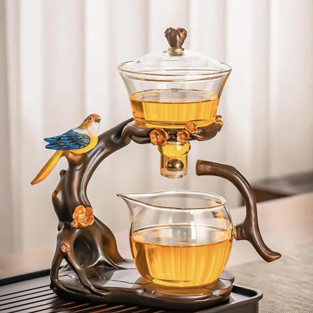 300ML loose leaf tea steeper,tea infuser for loose leaf tea,glass teapot,tea sets for adults,kettle teapot,tea steeper for loose tea,tea maker,glass tea kettle(Bird)