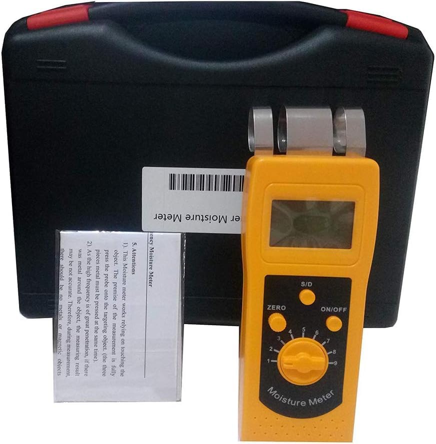 Paper Moisture Meter Tester Detector Paper Moisture Content Analyzer with Measuring Range 0.00 to 2.00%(d) 0.0 to 98.0%(s)