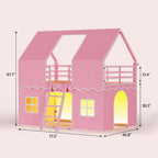BTHFST Girls Bunk Bed Twin Over Twin, House Loft Bed with LED Lights