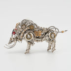 3D Metal Wild Boar Puzzle for Adults to Build, DIY Mechanical Steampunk Bionic Animals Assembly Model Kit, Home Office Display & Collectible Gift (1100 Pieces)