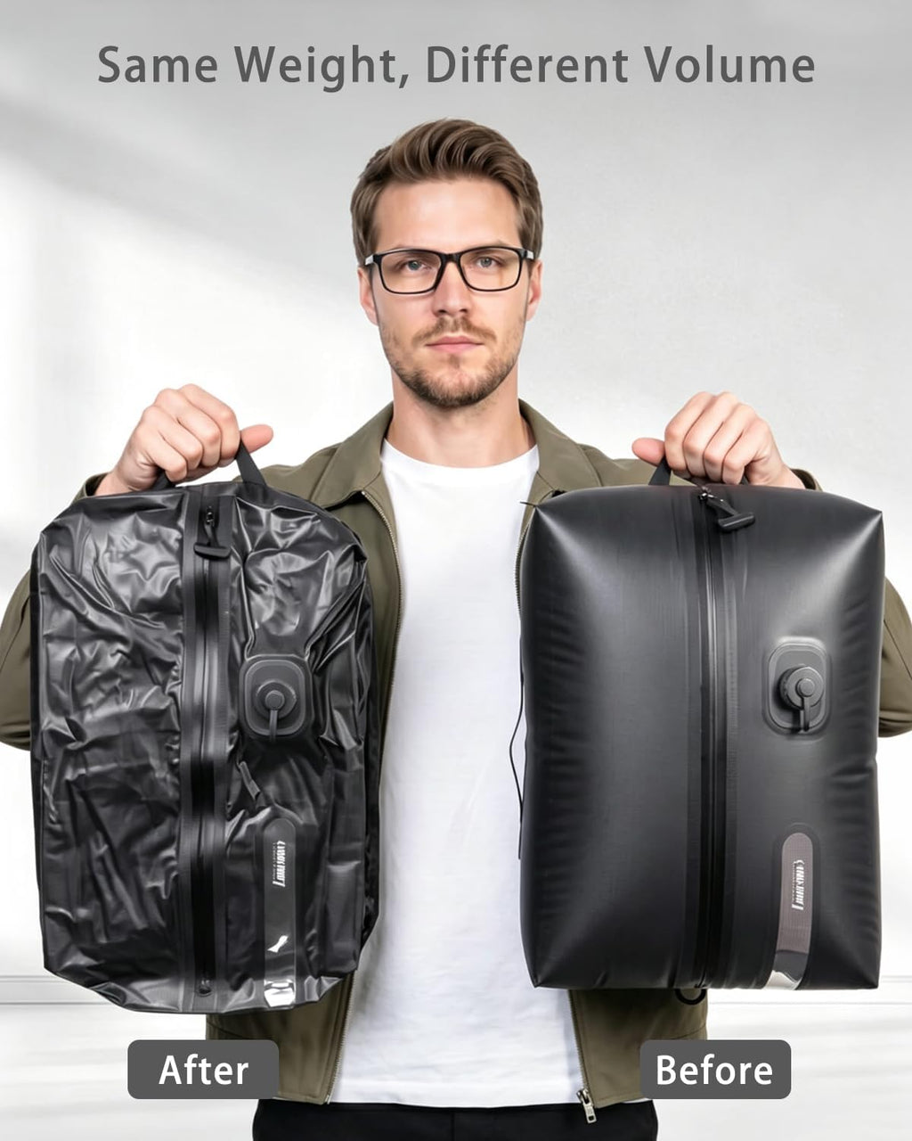2-Pack 25L Carry On Vacuum Bags with Pump, Overpack Bags for Travel