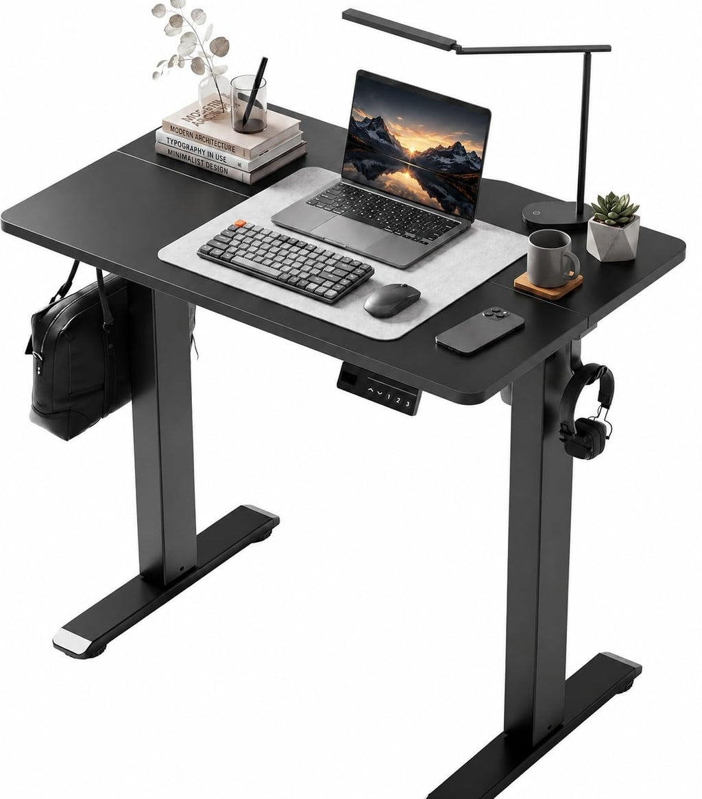Claiks 32 x 19 Inch Rustic Brown Electric Standing Desk