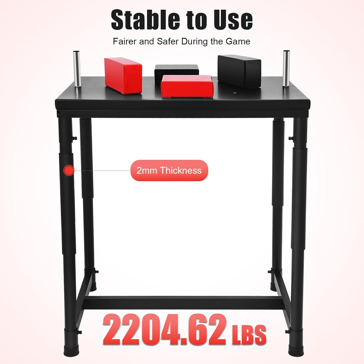 YIYIBYUS Professional Arm Wrestling Battle Table, Armwrestling Training Equipment with Elbow Pads and Winning Pads, for Gyms Sports Arenas Homes Club Office