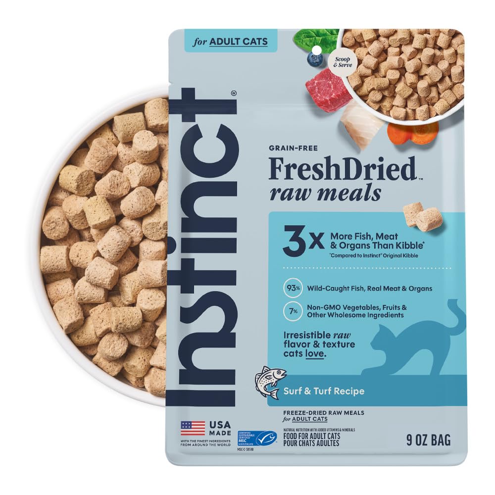 Instinct Freeze Dried Raw Meals, Natural Cat Food, Chicken, 25 oz. Bag