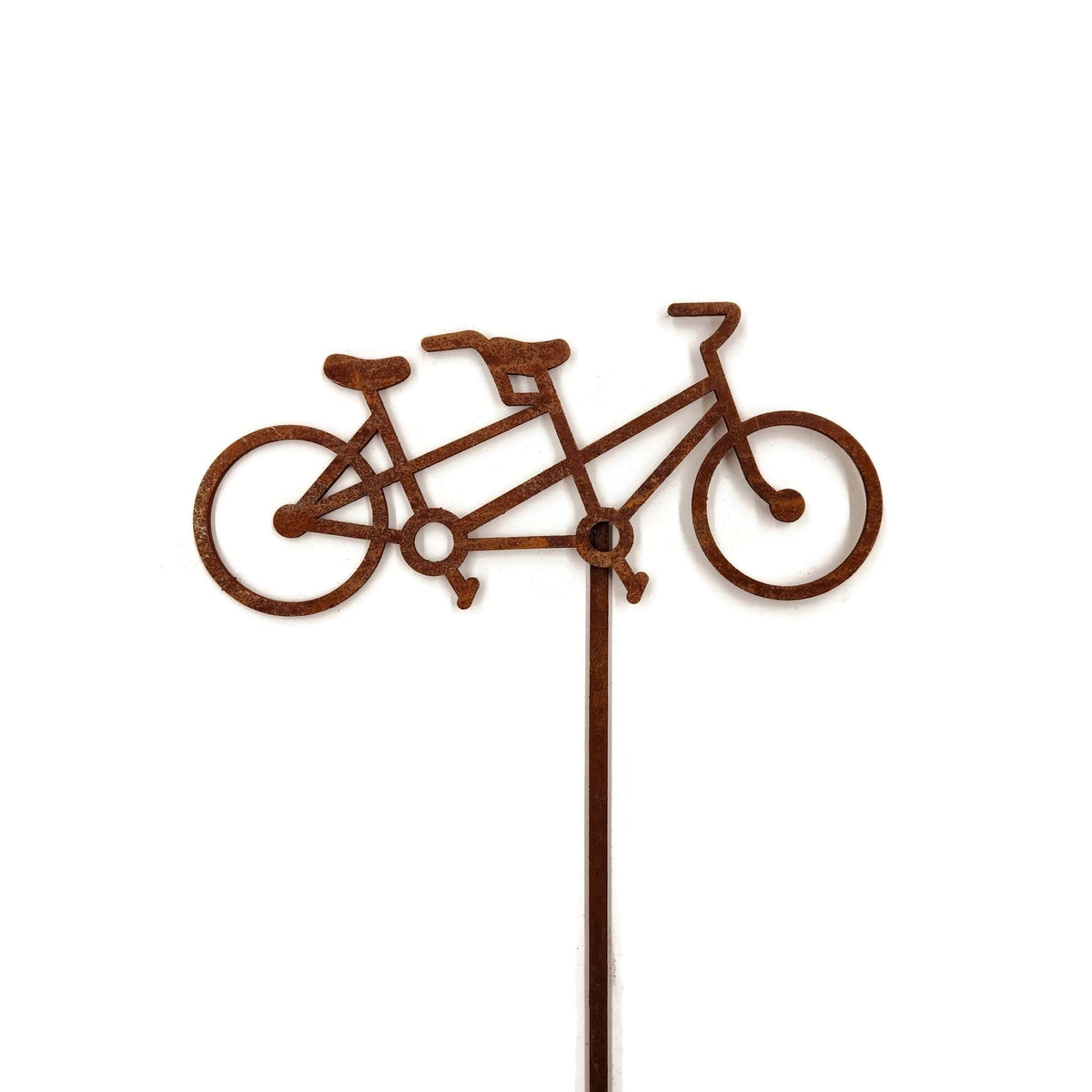 Hobby and Leisure Style Rustic or Powder Coated Metal Garden Stake or Stand (CUSTOM Medium Camper 23" Tall Including Stake, Spring Green)