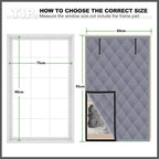 Window Insulation for Winter 140x165cm Thickened Oxford Cloth Window Winterizing Kit for Ventilation