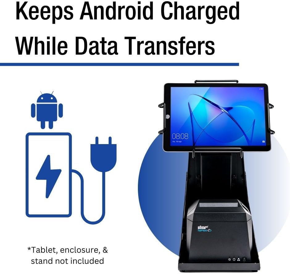 Star Micronics TSP143IVUE USB/Ethernet (LAN) Thermal Receipt Printer with Android Open Accessory (AOA), CloudPRNT, Cutter, and Internal Power Supply - White
