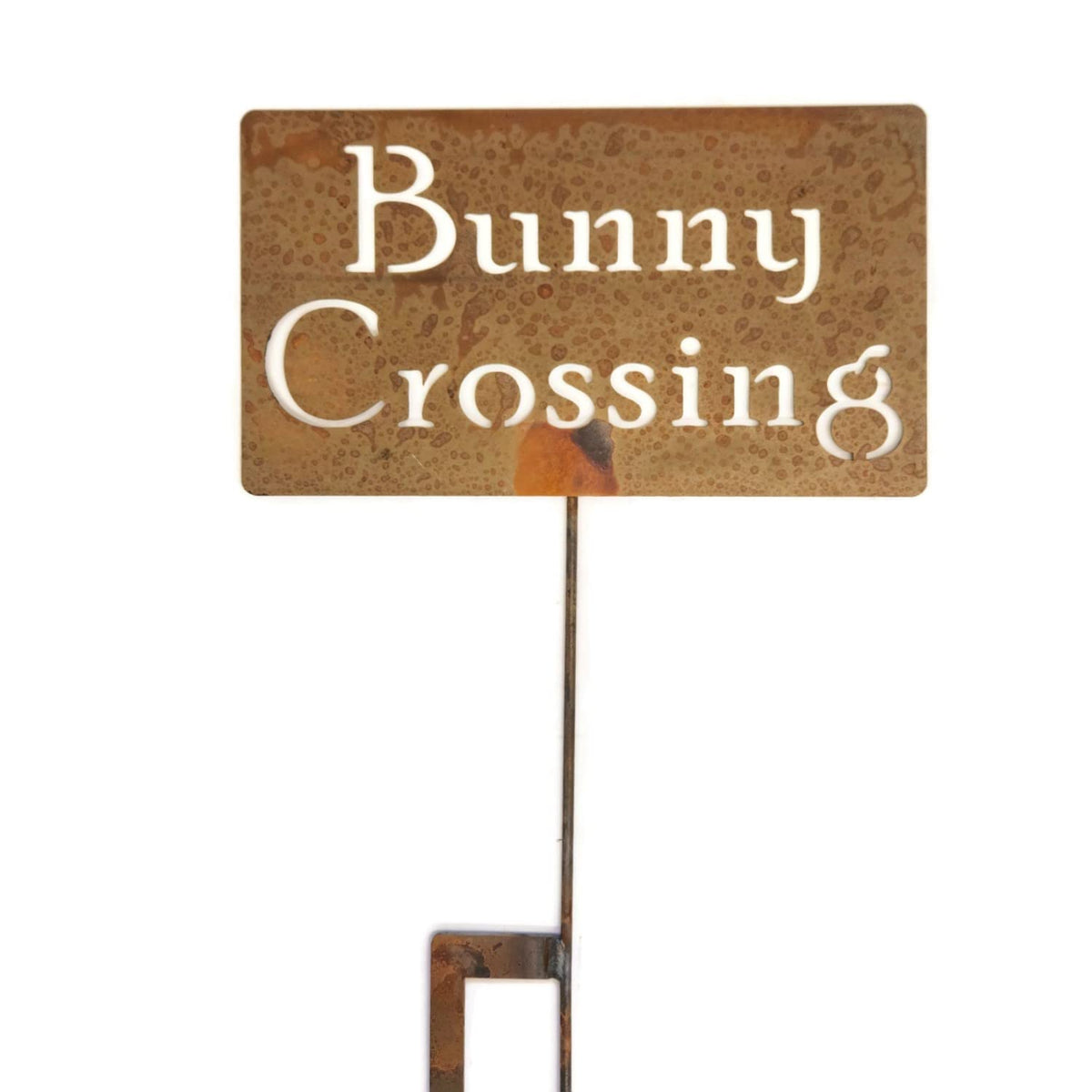 Funny Garden Stake 20 to 33 Inches Tall (Bunny Crossing, XL 33" Tall)