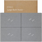 Dorai Home Stone Bath Mat for Bathroom | Quick-Drying Diatomaceous Earth Shower Mat, Non-Slip Natural Stone Modern Bathroom Rugs, Customizable Design | Sandstone, Large - 32.1" x 22.8" x 0.6"