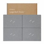 Dorai Home Stone Bath Mat for Bathroom | Quick-Drying Diatomaceous Earth Shower Mat, Non-Slip Natural Stone Modern Bathroom Rugs, Customizable Design | Sandstone, Large - 32.1" x 22.8" x 0.6"