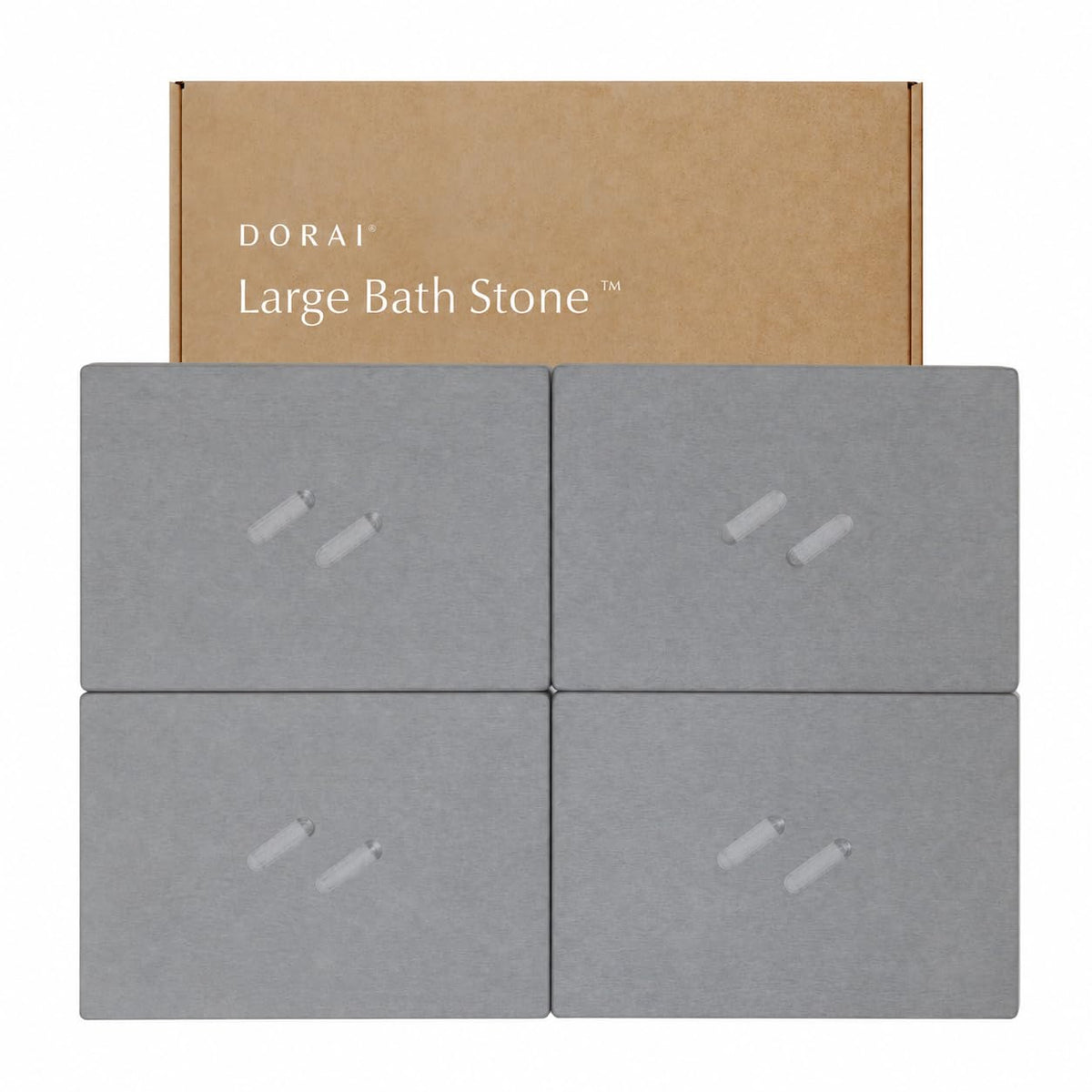 Dorai Home Stone Bath Mat for Bathroom | Quick-Drying Diatomaceous Earth Shower Mat, Non-Slip Natural Stone Modern Bathroom Rugs, Customizable Design | Sandstone, Large - 32.1" x 22.8" x 0.6"