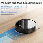 ROPVACNIC Robot Vacuum and Mop Combo 5200Pa Suction Robotic Cleaner