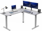 VIVO Black 63 x 55 in Corner Standing Desk, DESK-E3CTB