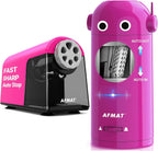 AFMAT 6 Holes Electric Pencil Sharpener and Robot Pencil Sharpener