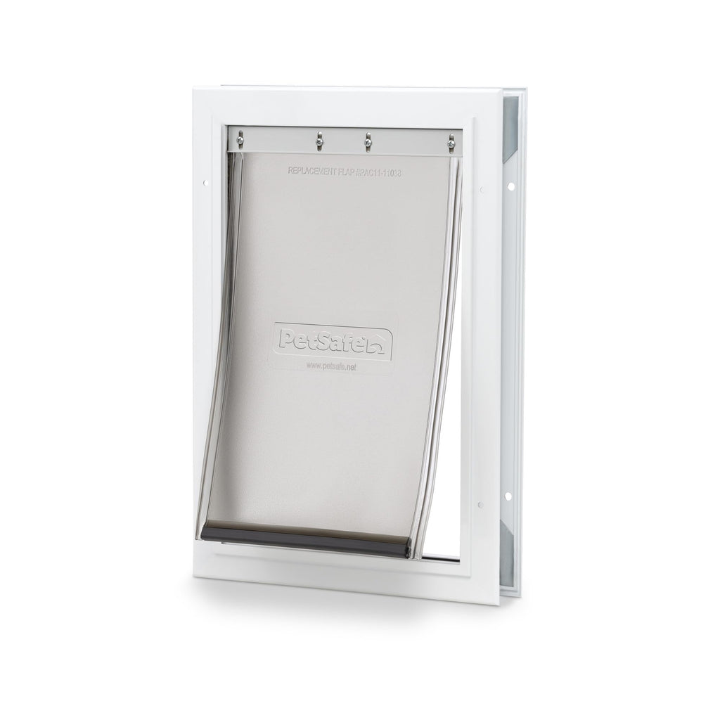PetSafe Freedom Aluminum Dog & Cat Door, Pets up to 100 lbs, Large, White