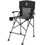 EVER ADVANCED Tall Director Chair 31" Foldable Camping with Carry Bag Black