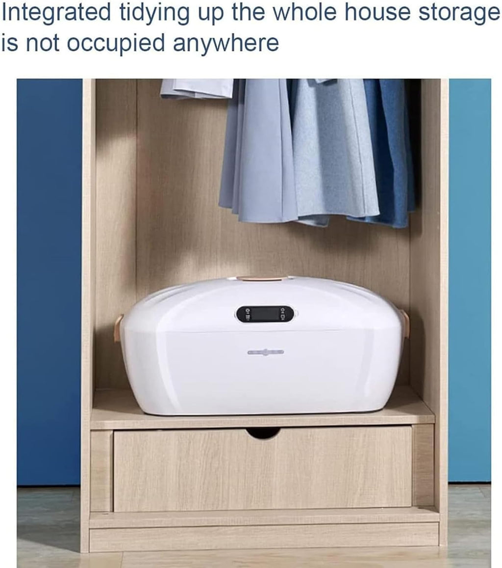 Electric Clothes Dryer, Automatic Ironing Machine, Portable Steam Drying Smart Machine, Ironing Clothes Folding Wrinkle Removal Machine with Remote Control, Foldable