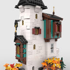 Medieval White Tower Building Kit, Medieval Modular Series Building Blocks Set (1213PCS)