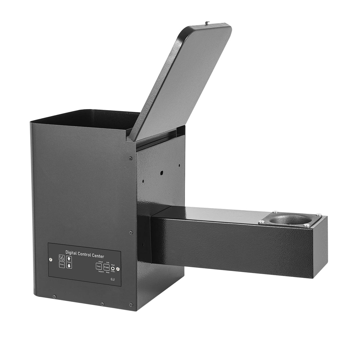 Pellet Smoker Hopper, 180℉- 500℉ 250W 120V 11 Gears Ajustable Temp Electric Wood Pellet BBQ Grill Hopper Kit 3 Modes with Digital Temperature Controller (Button Control 24.8 x 11.02 x 15.15in)