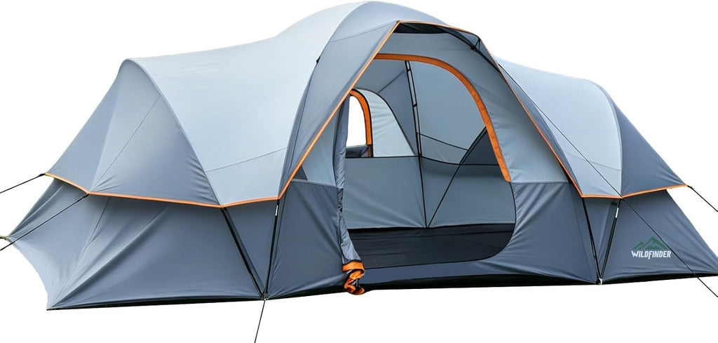 WildFinder Camping Tent 10 Person, Family Tent for Camping with Rainfly
