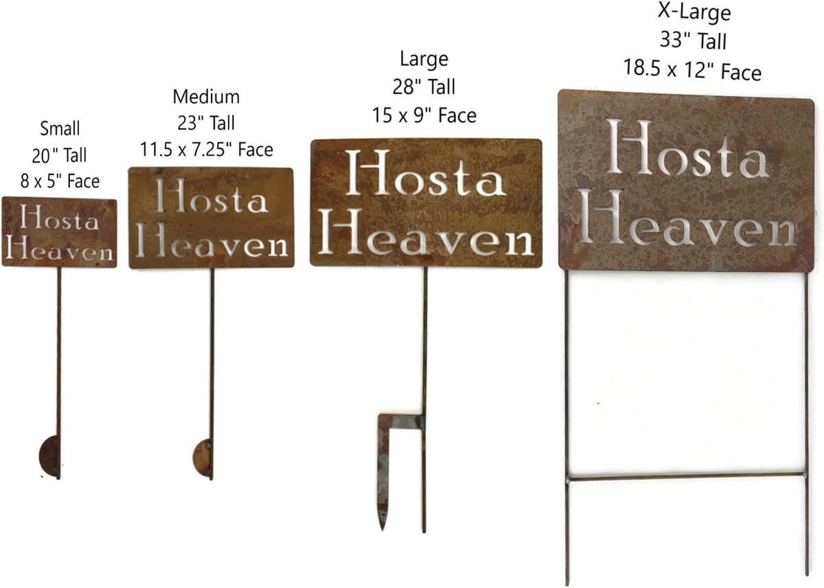 Funny Garden Stake 20 to 33 Inches Tall (Hosta Heaven, Large 28" Tall)