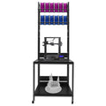 3D Printer Stand with Filament Storage Rack, 2-Tier Heavy Duty Mobile Printer Table with Wheels for Studio Office Storage and Organization