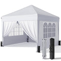 Driftalia 10x10 Pop Up Canopy Tent with Sidewalls, One-Push Instant Setup