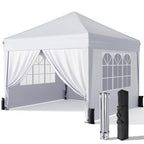 Driftalia 10x10 Pop Up Canopy Tent with Sidewalls, One-Push Instant Setup
