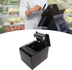 Thermal Label Printer, Thermal Receipt Printer 80mm Auto Cutter ESC POS Command for Retail (US Plug 110‑240V)