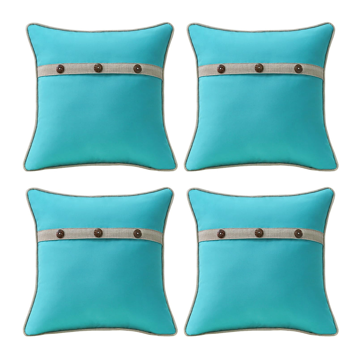 Outdoor Sunbrella Decorative Pillows Pack of 4, 20" x 12" Outdoor Pillow Set for Couch Bed Throw Patio Sofa, Airies Marble