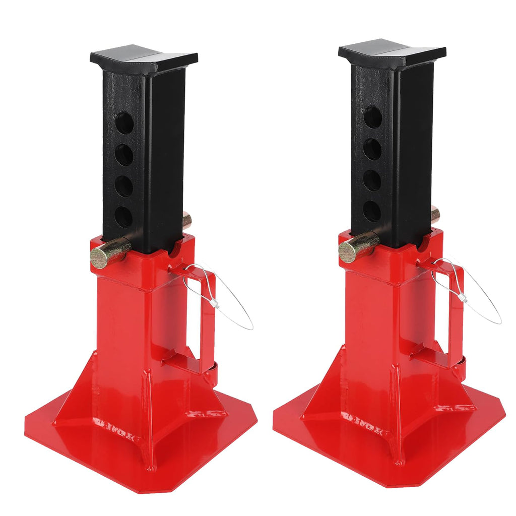 12Ton Pin Type Car Jack Stand 2PCS-Heavy Duty 22000LBS Portable Jack Stands with Locking Pin, Adjustable Height 11"-18", for Trucks, RV, SUV, Auto Repair