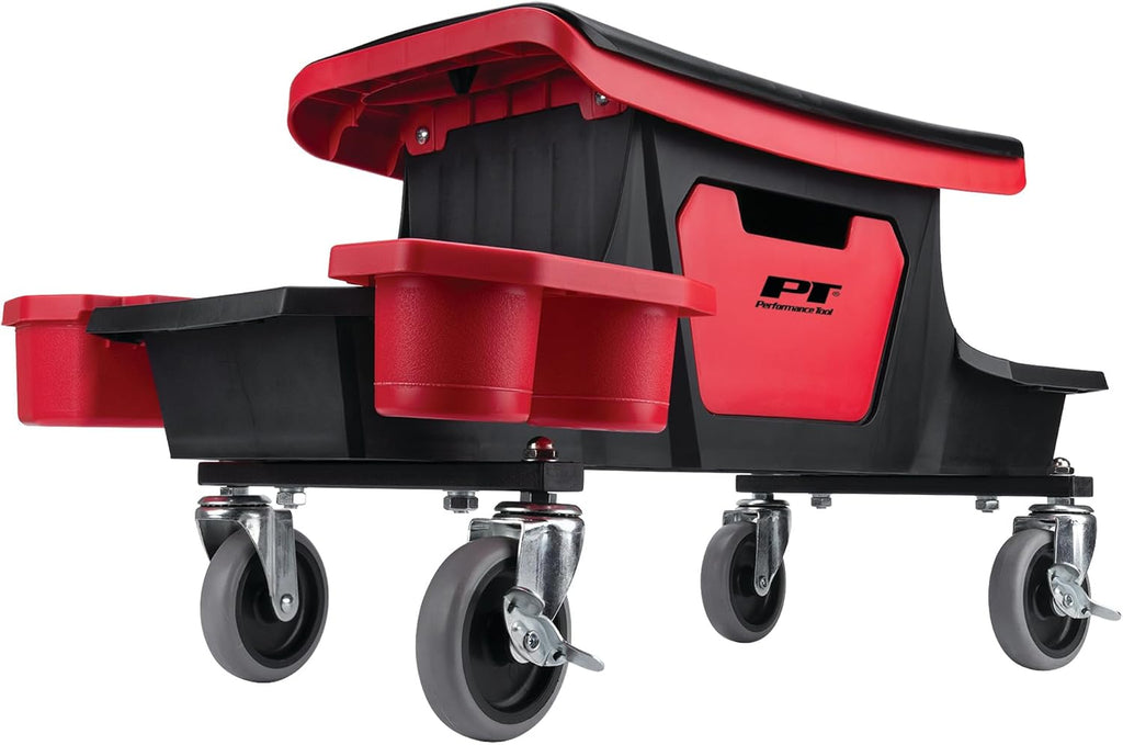 Performance Tool W85035 Rolling Mechanic Shop Stool Seat with Storage