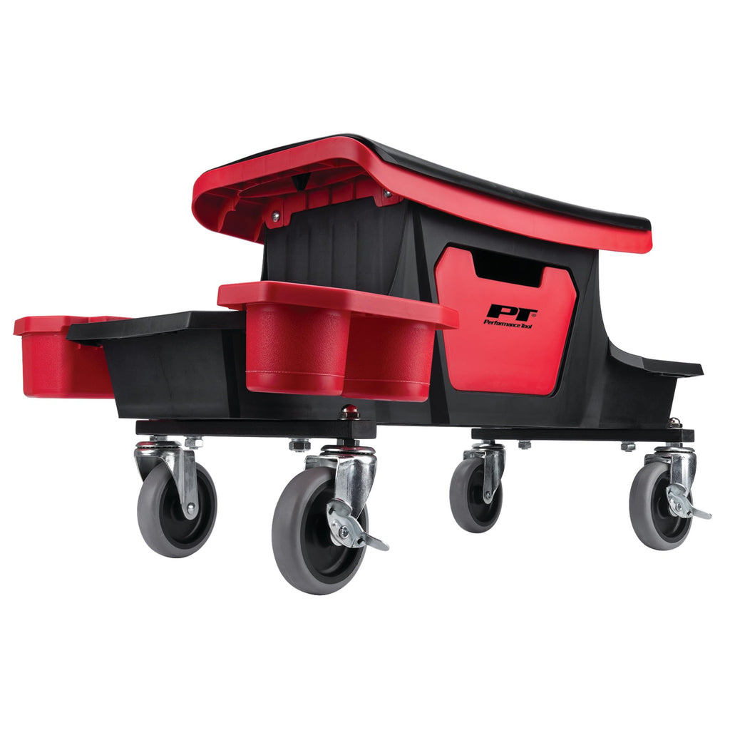 Performance Tool W85035 Rolling Mechanic Shop Stool Seat with Storage