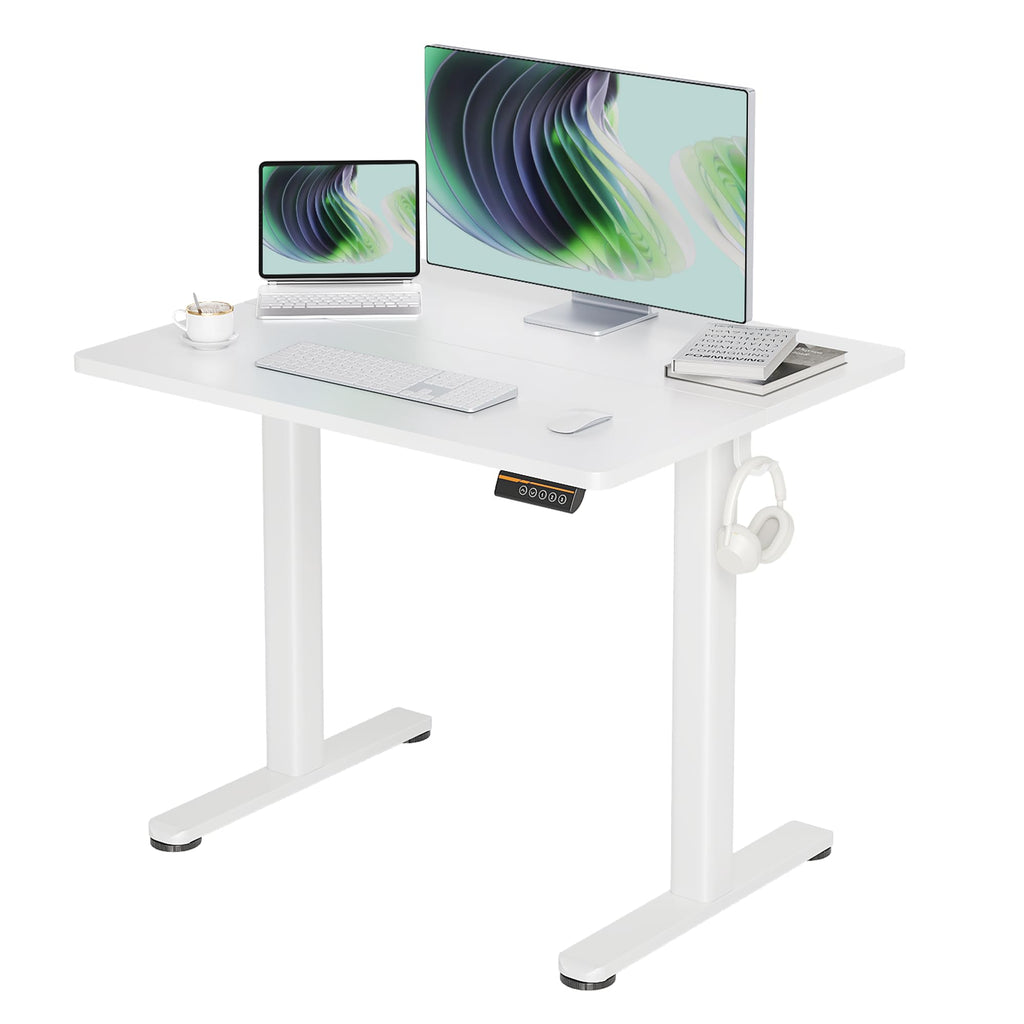 Claiks Electric Height Adjustable Standing Desk, 32x19 Inch, Nature