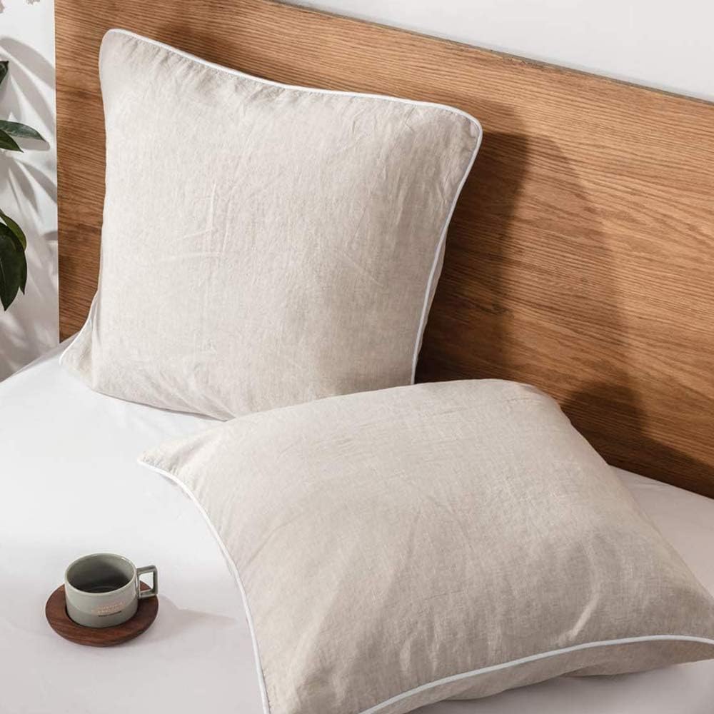 Simple&Opulence 100% Linen Duvet Cover Set, 3 PCS Natural French Flax Linen Duvet Cover King Size, Breathable Soft Comfy Linen Bedding Comforter Cover with 2 Pillowcases(Linen, 104"x92")