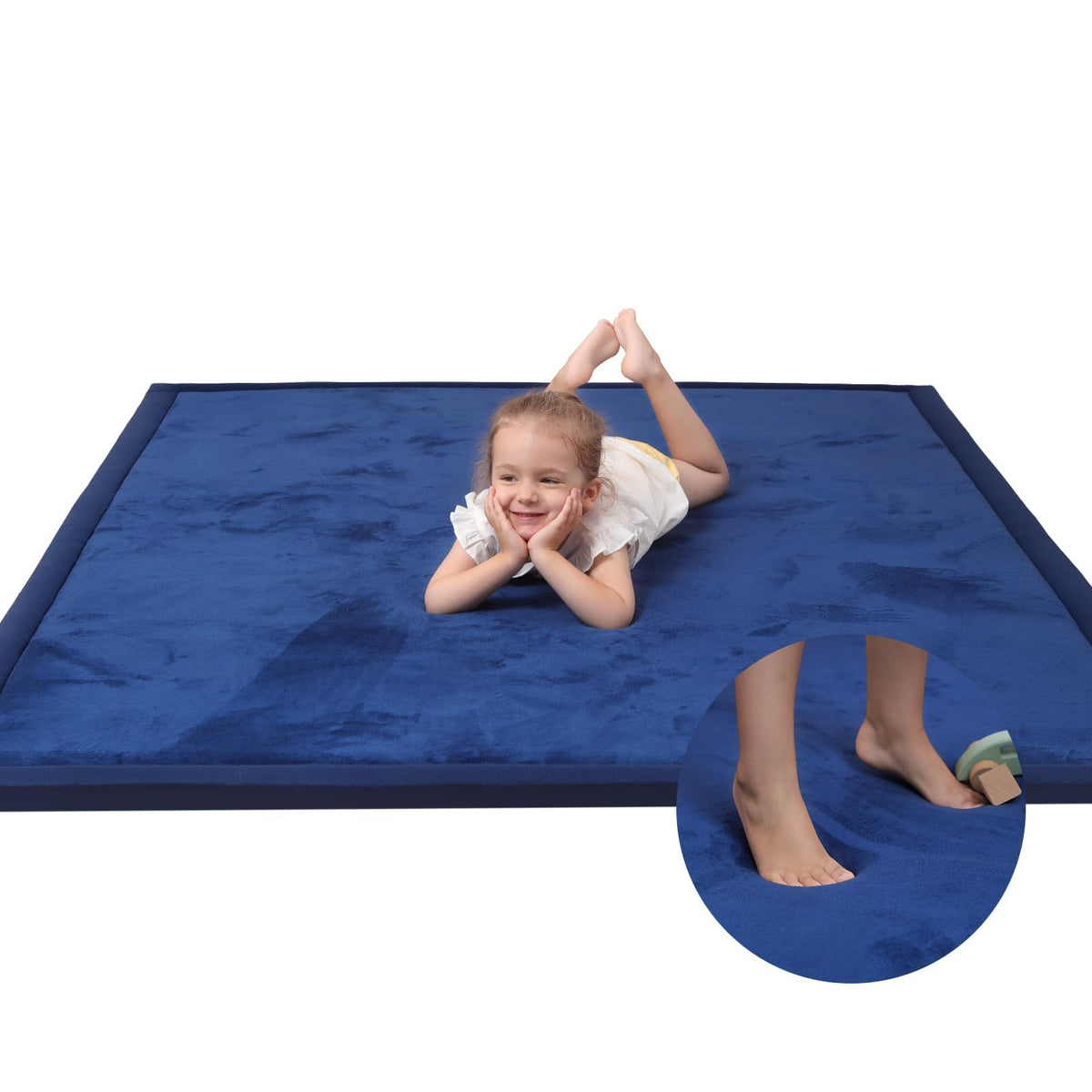 Huloo Sleep Large 1.3" Thick Baby Play Mat for Floor, 79"×59"(Dark Gray)