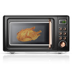 MAT EXPERT 0.7 Cu.ft Compact Microwave Oven, Digital Timing & Child Lock, Small Microwave w/Glass Turntable & 6 Preset Buttons, Delayed Start Function, 700W Mini Microwave w/5 Micro Power (White)