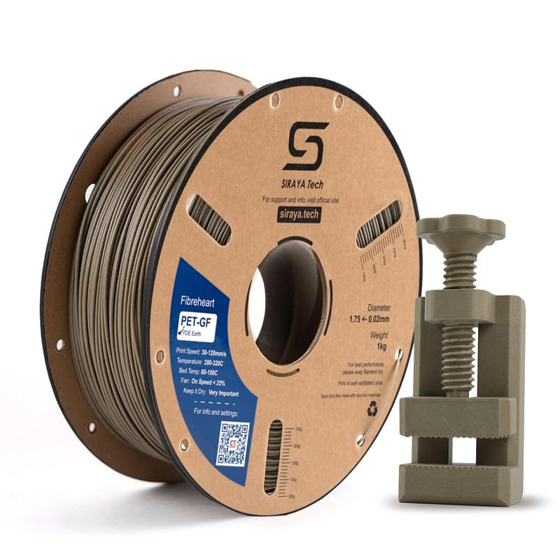 Siraya Tech Fibreheart PPA-CF Core 3D Printer Filament, Black, 1kg