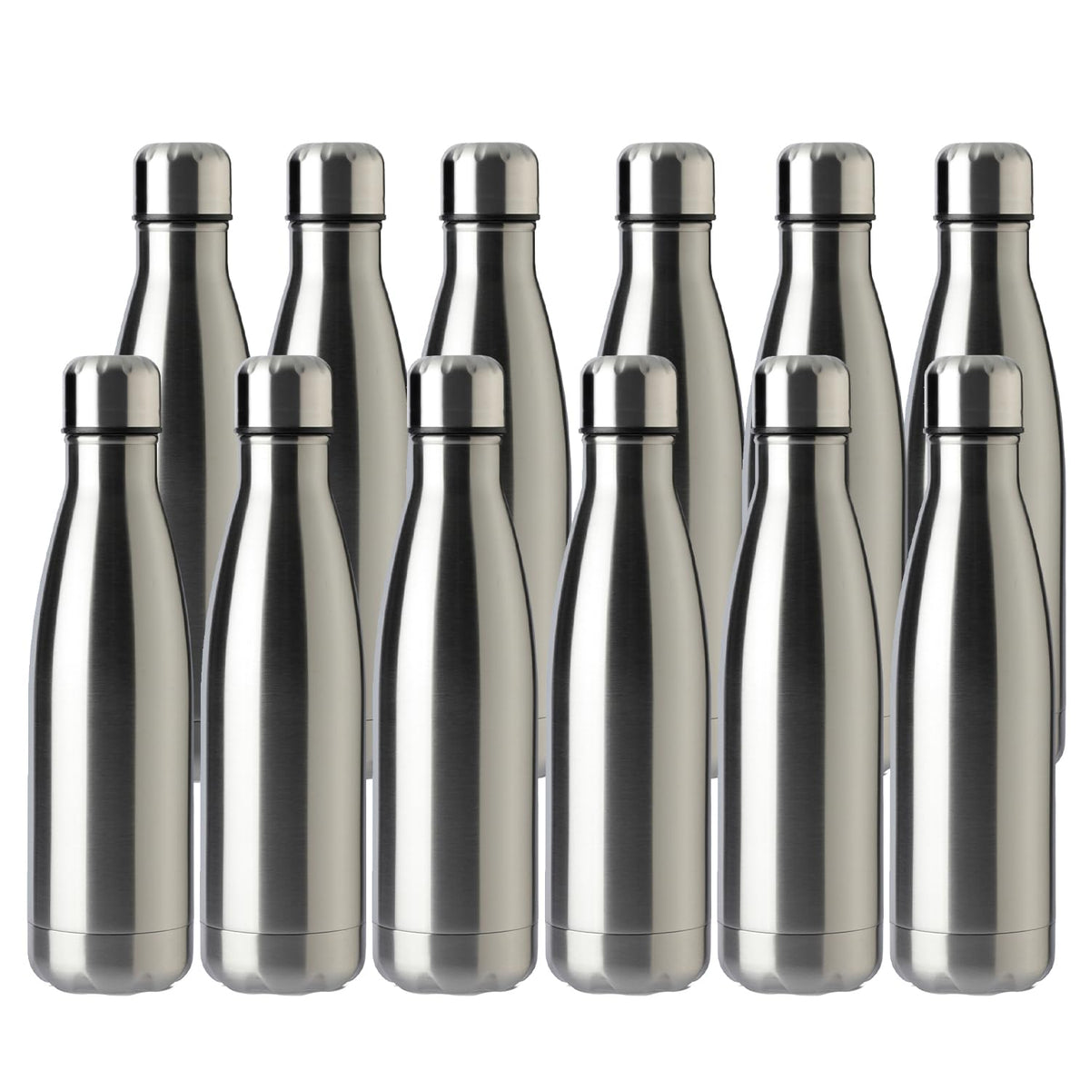 MEWAY 17oz Sport Water Bottle Vacuum Insulated Stainless Steel Sport Water Bottle Leak-Proof Double Wall Cola Shape Water Bottle,Keep Drinks Hot & Cold (colorful，12 Pack)