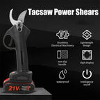 2026 New Power Shears, 1.2" Cutting Diameter Portable Cordless Pruning Shears for Gardening with 2 Pcs 2000mAh Rechargeable Batteries & 1 Replacement Blades Set (Green-2pcs Battery)