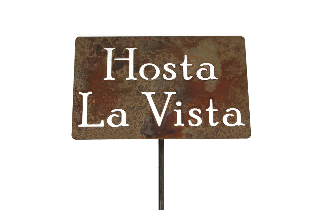 Funny Garden Stake 20 to 33 Inches Tall (Hosta La Vista, XL 33" Tall)