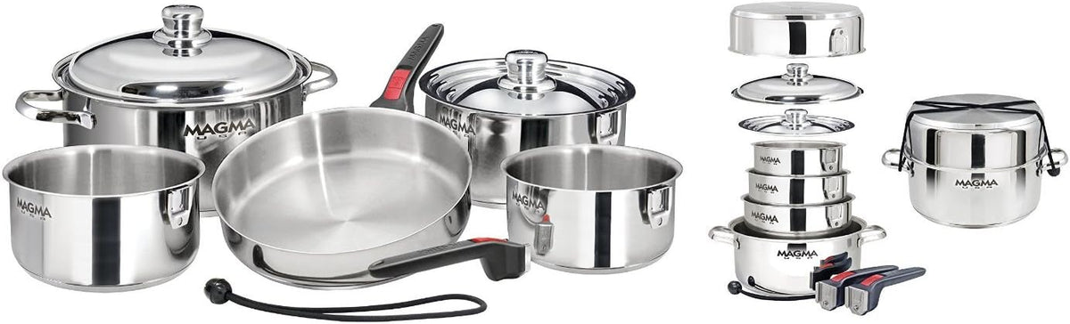 Magma A10-360L-IND 10 Piece Stainless Steel Nesting Cookware Set