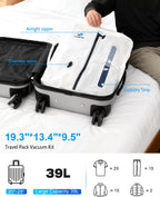 Zurligi Vacuum Travel Bags with Pump, Anti-rip Waterproof Compression Bag