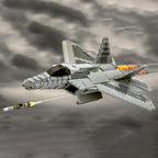 1/35 Scale F-22 Fighter Building Blocks Set, Military Aircraft Model DIY Assembly Kits, Collectible Military-Themed Display Model for Collectors & Enthusiasts, MOC-105520 (1624PCS)
