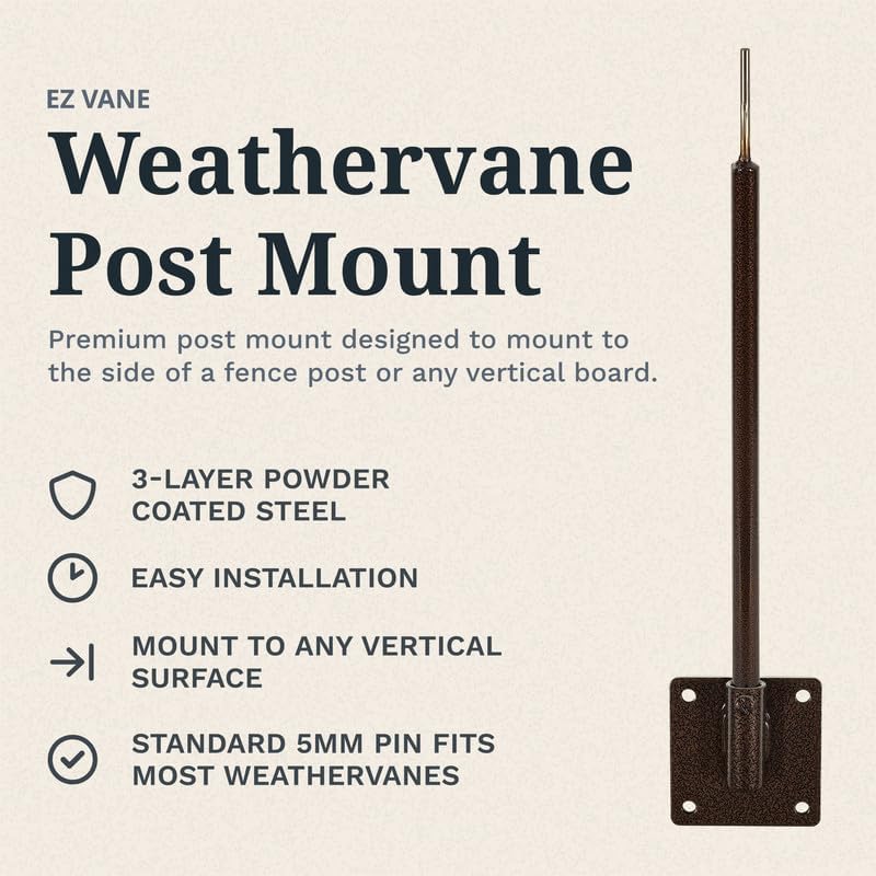 EZ Vane Steel Mallard Ducks Weathervane with Wind Cups — Post Mount