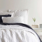 Pine Cone Hill Washed Linen Ivory Solid Linen Quilt, King