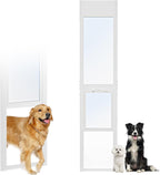 Dog Door for Sliding Glass Doors, 86.6"-92.5" Adjustable, Security Lock