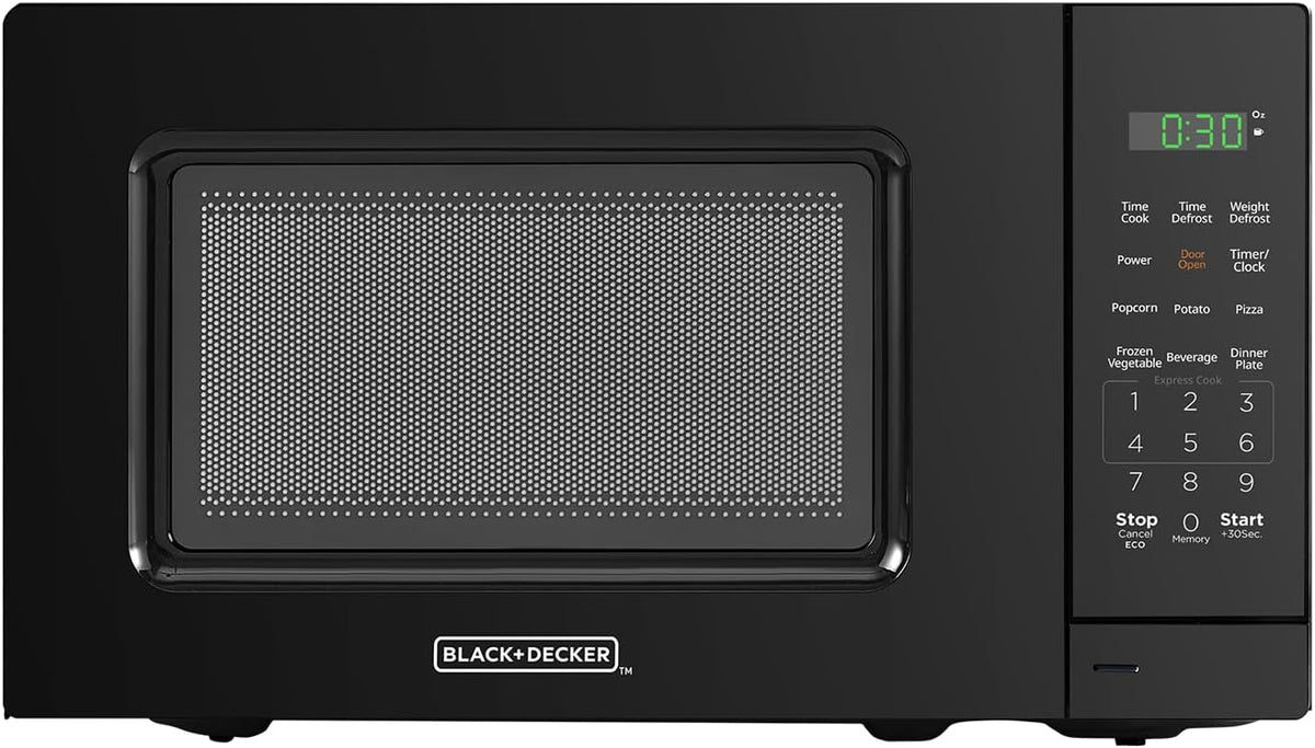 0.7 Cu. Ft. Compact Microwave Oven, 700W, 11 Power Levels, 6 Presets, Child Safety Lock, LED Display, Push-Button Door, Removable 10" Turntable, for Small Kitchen, Dorm & Apartment