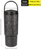 SILVERANT Titanium Insulated Tumbler - 880ml / 29.7 oz -Crystallized Black